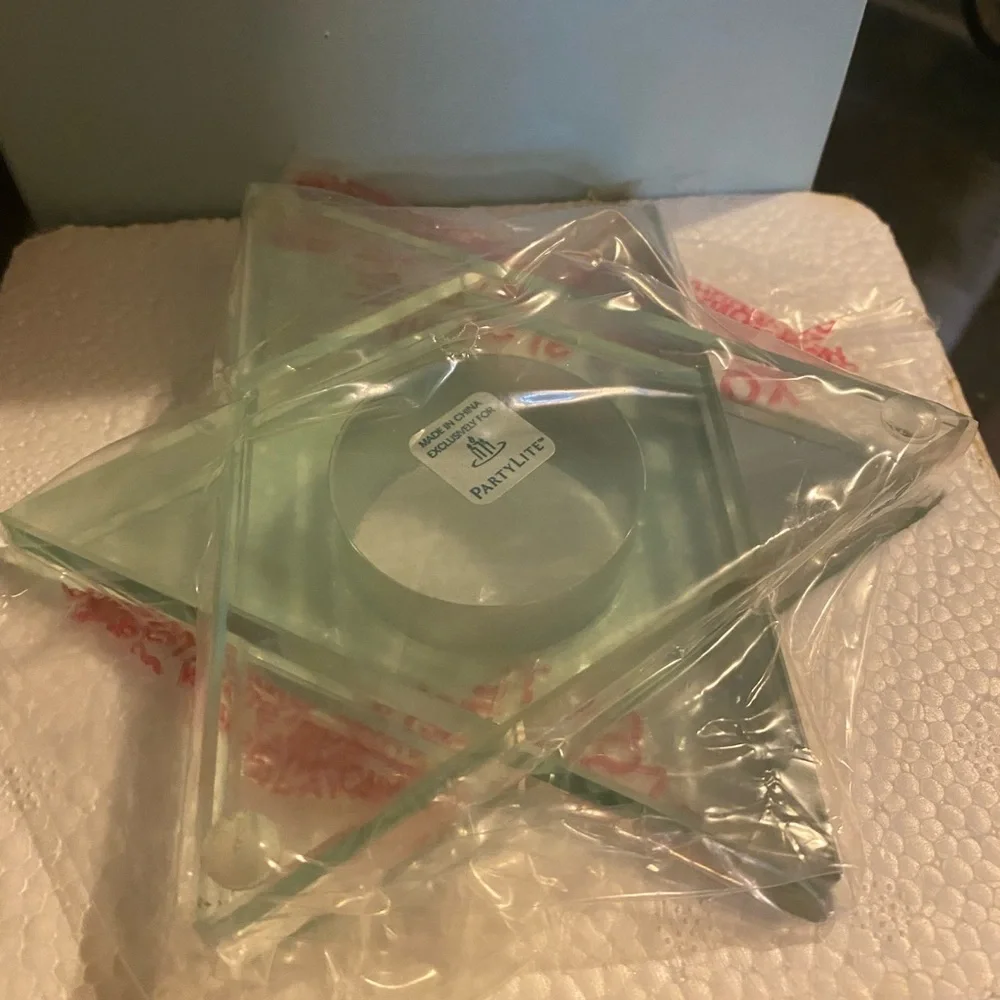 PartyLite Stratus Star Glass Tea Light Candle Holder | Star Candle Holder | NIB - Picture 4 of 4